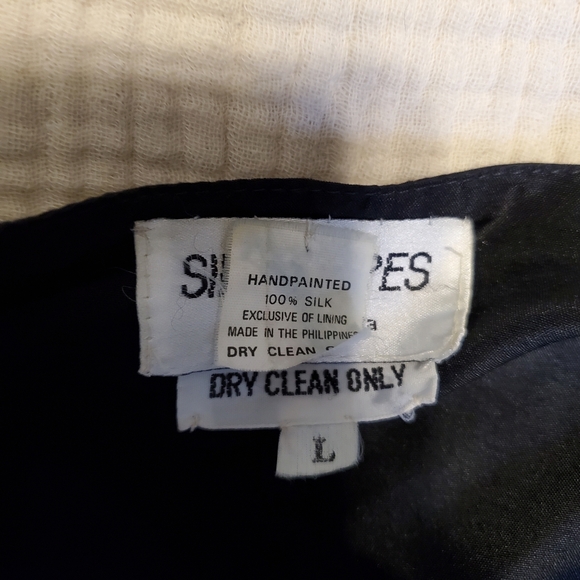 90s Vintage Woven Silk Vest - Picture 2 of 7